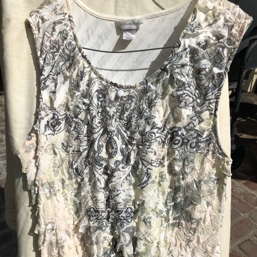 Top with printed material attached